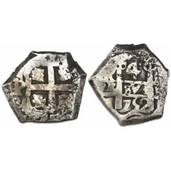 Potosi, Bolivia, cob 4 reales, 1752q.