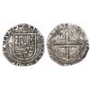 Image 1 : Seville, Spain, cob 4 reales, Philip II, assayer Gothic D at 4 o'clock outside tressure on reverse, 
