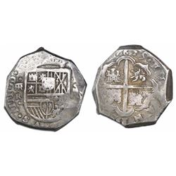 Segovia, Spain, cob 8 reales, 1625R, rare.