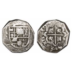 Madrid, Spain, cob 4 reales, 1650A, rare.