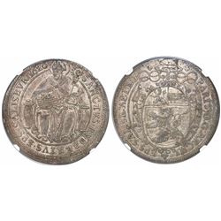 Salzburg, Austrian States, 1 thaler, Saint Rupert of Salzburg, 1620, encapsulated NGC MS 61, finest 