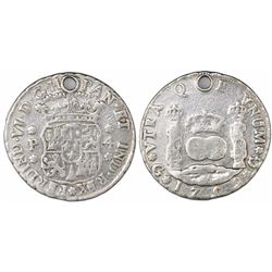 Guatemala, pillar 4 reales, Ferdinand VI, 1759P, ex-Richard Stuart.