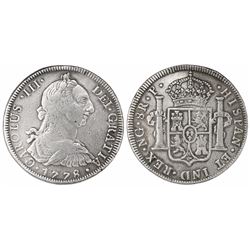 Guatemala, bust 8 reales, Charles III, 1778P, ex-Richard Stuart.