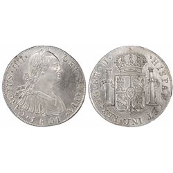 Guatemala, bust 8 reales, Charles IV, 1801M, ex-Richard Stuart.