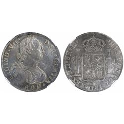 Guatemala, bust 8 reales, Ferdinand VII, 1809M, encapsulated NGC MS 62, ex-Richard Stuart (designate