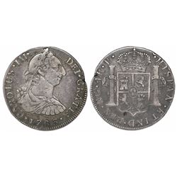 Guatemala, bust 4 reales, Charles III, 1783P, ex-Richard Stuart, very rare.