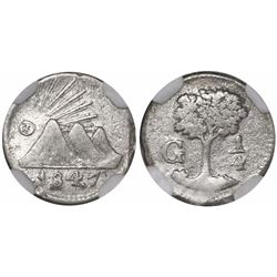 Guatemala, Central American Republic, 1/4 real, 1847, encapsulated NGC VF 35, very rare, ex-Richard