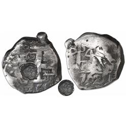 Guatemala, 4 reales, sun-over-mountains countermark (Type II, 1839) on cross side of a Potosi, Boliv