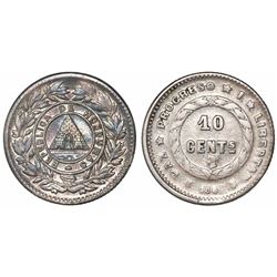 Honduras, 10 centavos, 1886.