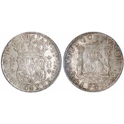 Mexico City, Mexico, pillar 8 reales, Philip V, 1740MF, encapsulated PCGS MS63, ex-Pittman (as desig