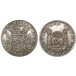 Mexico City, Mexico, pillar 8 reales, Philip V, 1741MF.