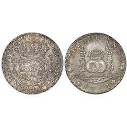 Mexico City, Mexico, pillar 8 reales, Ferdinand VI, 1751MF.