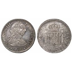 Mexico City, Mexico, bust 2 reales, Charles III, 1782FF.