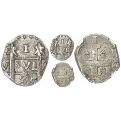 Leon, Nicaragua, provisional "imitation cob" 1 real, 1823-(PMPY), very rare, encapsulated NGC AU 55,