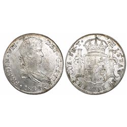 Cuzco, Peru, bust 8 reales, Ferdinand VII, 1824T.