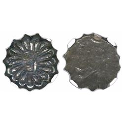 Tobago, 1-1/2 bitts, radiate script-T countermark (1798) on crenated center cut of a Spanish colonia