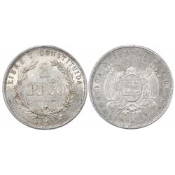 Uruguay, 1 peso, 1895.