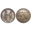 Image 1 : Great Britain, copper-alloy medal, Admiral Vernon, 1741, Cartagena, full standing portraits of Ogle 