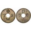 Image 1 : Puerto Rico (under Spain), copper military control entry medal, Isabel II, (1834), rare.