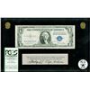 Image 1 : USA, $1 silver certificate, series 1935E, certified PCGS Grade A, from the Andrea Doria (1956).