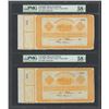 Image 1 : Lot of two Rionegro, Colombia, Banco de Oriente, 5 pesos remainders, 14-2-1888, certified PMG AU 58 