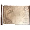 Image 1 : Large cloth-backed paper nautical chart dated 1862 with handmade copper case.