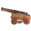 Image 1 : Miniature handmade wood cannon and carriage with wood from the USS Constitution.