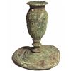 Image 1 : Encrusted brass/copper candlestick holder, Spanish colonial, 1500s-1600s.