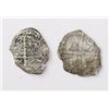 Image 2 : Lot of two Potosi, Bolivia, cob 2 reales, Philip III, assayers not visible, Grade 4, with old certif