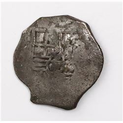 Mexico City, Mexico, cob 4 reales, Philip IV, assayer not visible.