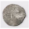 Image 1 : Potosi, Bolivia, cob 8 reales, 1652E post-transitional (Type VIII/B), 1-PH-6 at top.