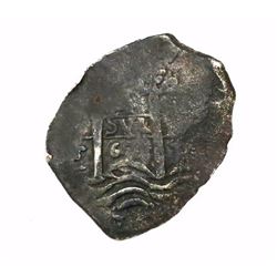 Potosi, Bolivia, cob 4 reales, 1667E.