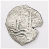 Image 1 : Potosi, Bolivia, cob 4 reales, 1677E, rotated-4 denomination above cross, rare.