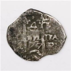 Potosi, Bolivia, cob 4 reales, 1677E.