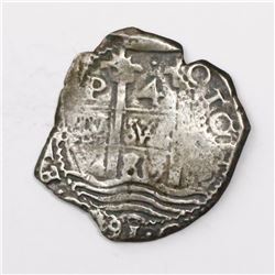 Potosi, Bolivia, cob 4 reales, 1680V.