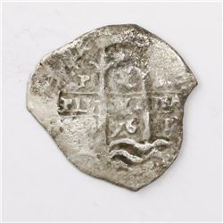 Potosi, Bolivia, cob 2 reales, 1676E.