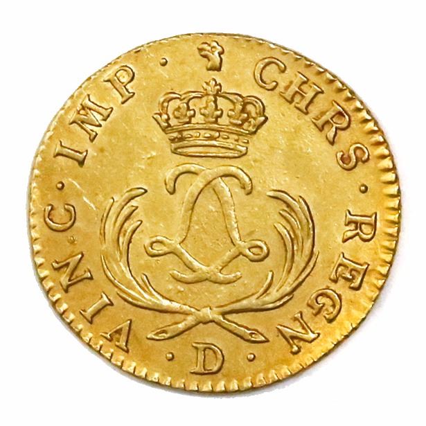 France (Lyon mint), gold louis d'or, Louis XV, 1723-D. - Daniel Frank ...