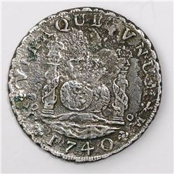 Mexico City, Mexico, pillar 8 reales, Philip V, 1740MF.