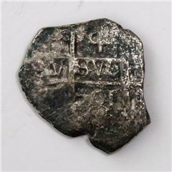 Potosi, Bolivia, cob 4 reales, 1751q/E, rare.