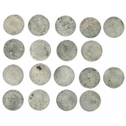 Lot of nine French ecus, Louis XV, small bust, 1728 and 1729, various mints.
