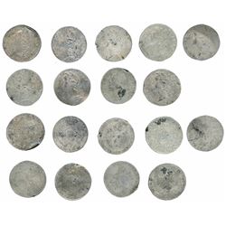 Lot of nine French ecus, Louis XV, large bust, dates from 1744 to 1760, various mints.