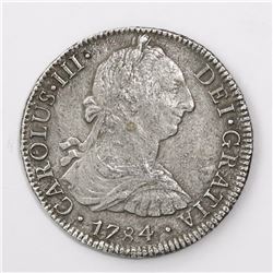 Mexico City, Mexico, bust 8 reales, Charles III, 1784FM.