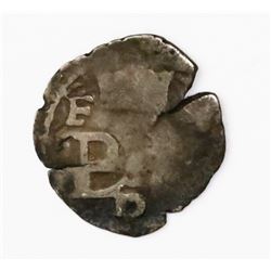 Mexico City, Mexico, cob 1/2 real, Philip III, assayer F at top left and oD below monogram, rare.