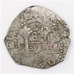 Lima, Peru, cob 8 reales, 1685R.