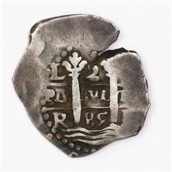 Lima, Peru, cob 2 reales, 1685R.