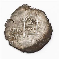 Lima, Peru, cob 2 reales, 1691R.