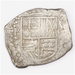 Potosi, Bolivia, cob 8 reales, (1)619T, quadrants of cross transposed.
