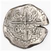 Image 2 : Potosi, Bolivia, cob 8 reales, (1622)P, lions and castles transposed in cross and shield.