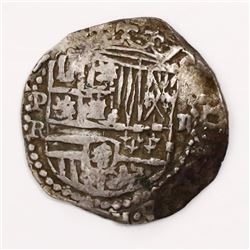 Potosi, Bolivia, cob 2 reales, Philip II, assayer R (Ramos).