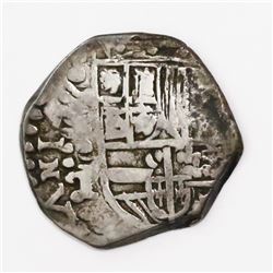 Potosi, Bolivia, cob 2 reales, (16)ZIII (1623), assayer T/P, very rare.